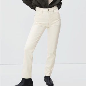 NWT Everlane The Original Cheeky Jean size 27 crop in Ecru